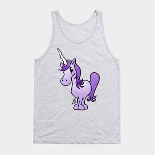 Purple unicorn Tank Top